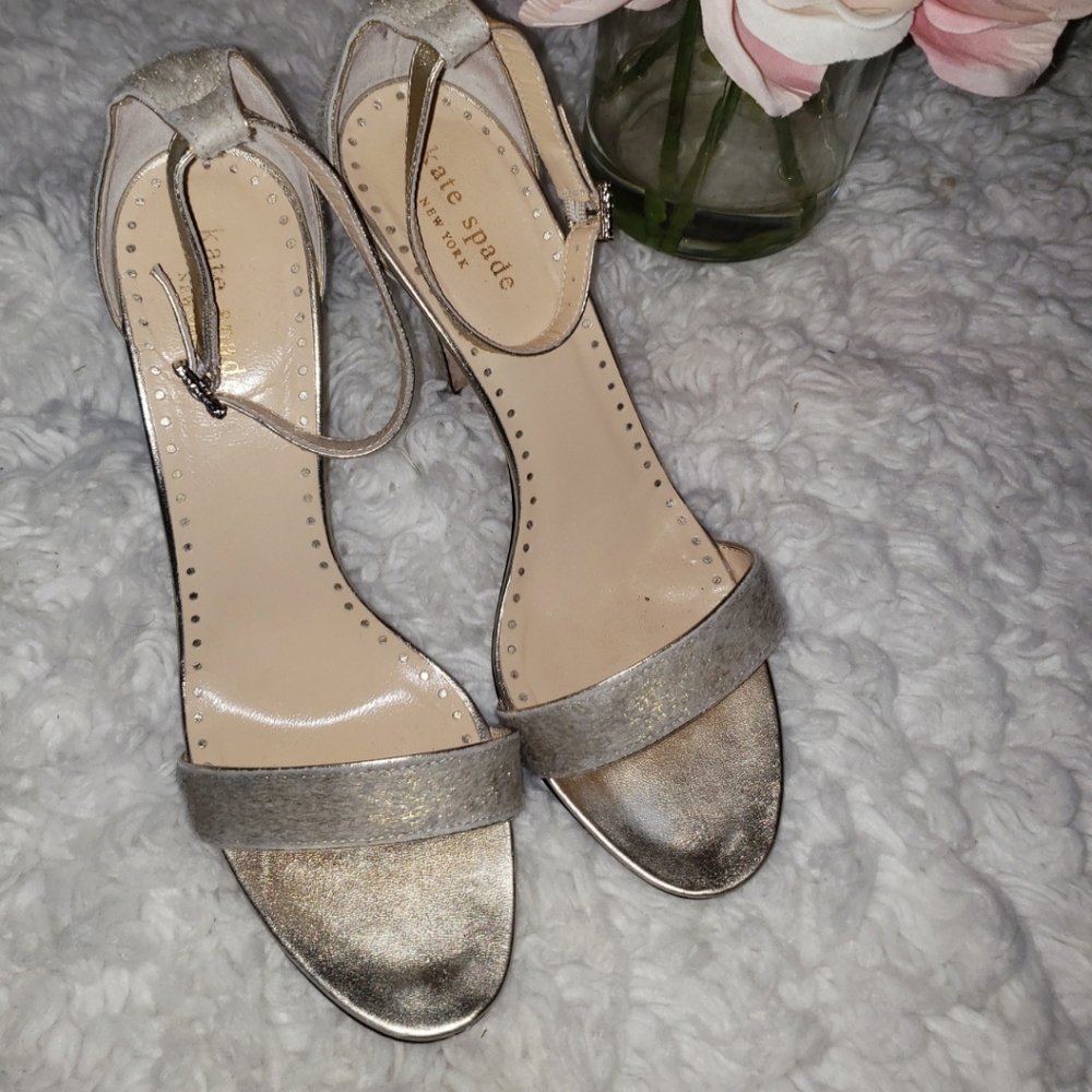 Genuine calf fur and leather Kate Spade stilletos